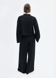 Bell Sleeve Blouse in Crepe - Black - CO Collections